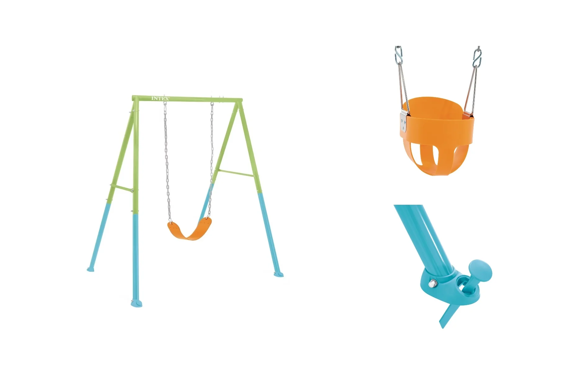 Intex 44113 farebná hojdačka Swing Set 2v1
