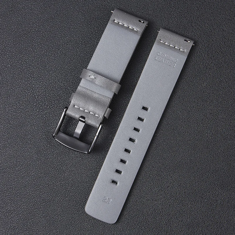BStrap Fine Leather remienok na Huawei Watch GT2 42mm gray