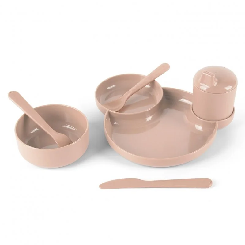 DANTOY tiny Bio jedálenský set Nude 7ks 0m+