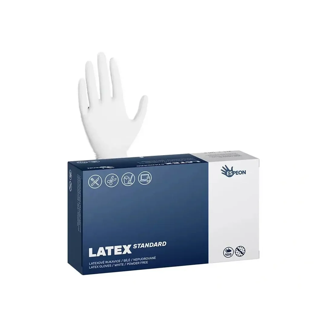 Latexové rukavice LATEX STANDARD, 100ks 5,0g, S