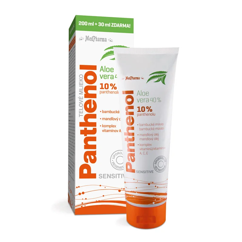 MedPharma PANTHENOL 10% TELOVÉ MLIEKO 1×200+30 ml, telové mlieko