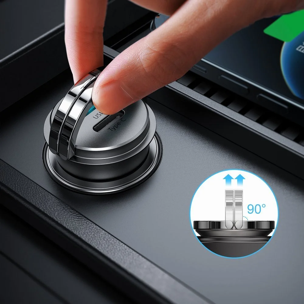 Joyroom C-A35 autonabíjačka USB-C / USB PD QC 45W 5A, sivá