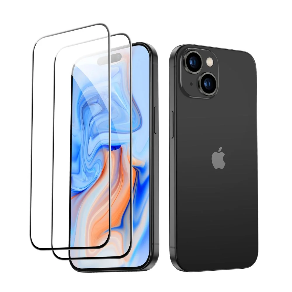 ESR Screen Protector 2x ochranné sklo na iPhone 15, čierne