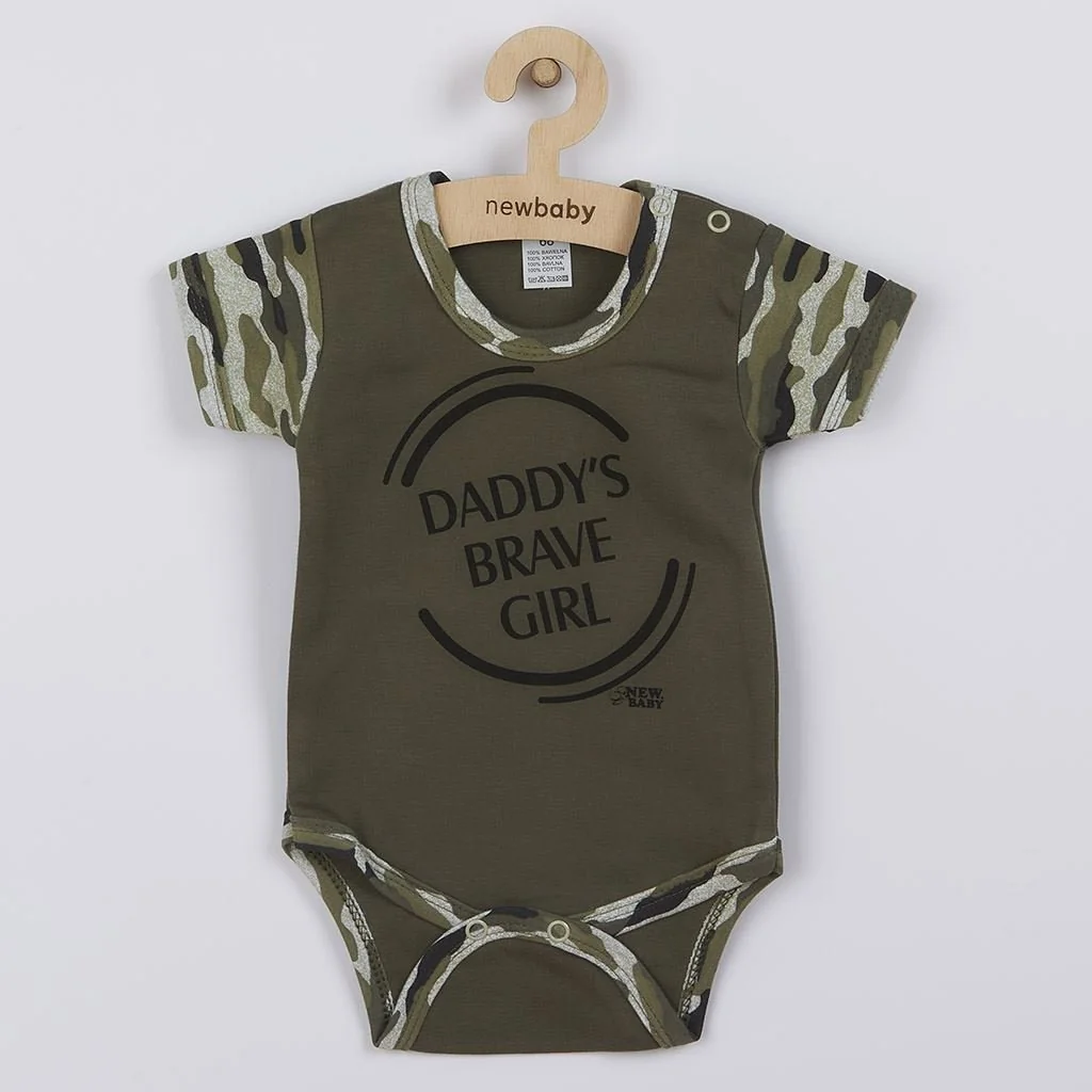 Dojčenské bavlnené body s dlhým rukávom  With Love horčicivé, vel. 80 (9-12m) 