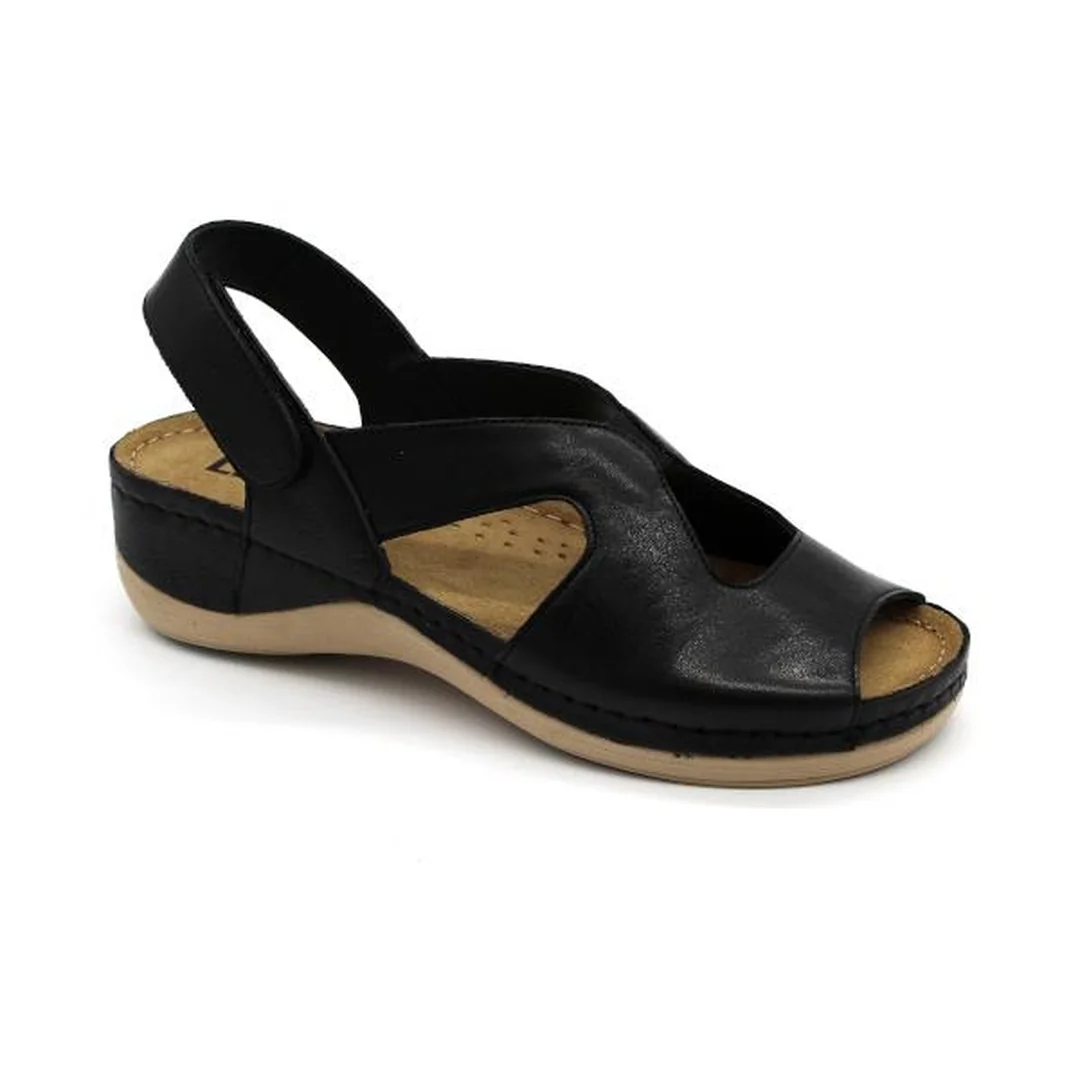 924 Zdravotne celokožené sandále 40 - 25,5cm, béžová, 4,5 cm
