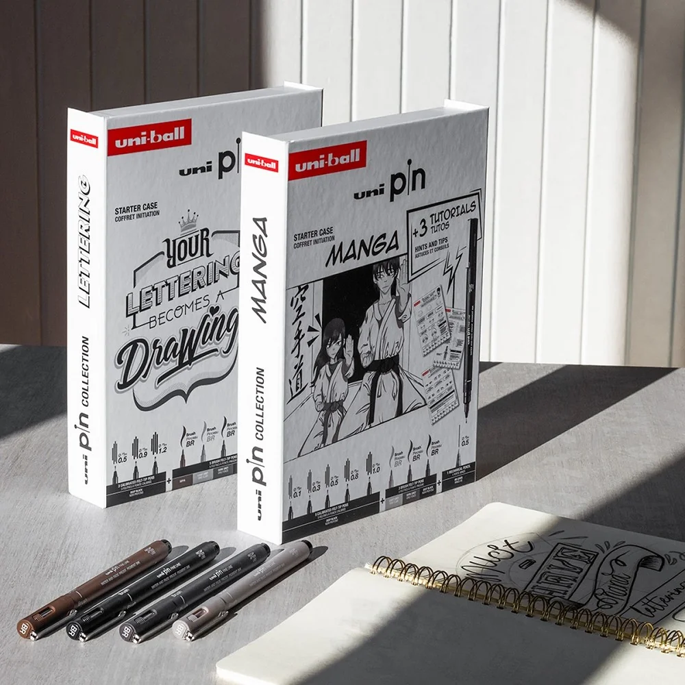 Súprava linerov Manga v darčekovom boxe, 8 ks + mikrotužka Shalaku