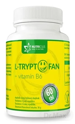 NUTRICIUS L-TRYPTOFAN + vitamín B6 1×60 tbl, L-TRYPTOFAN + vitamín B6