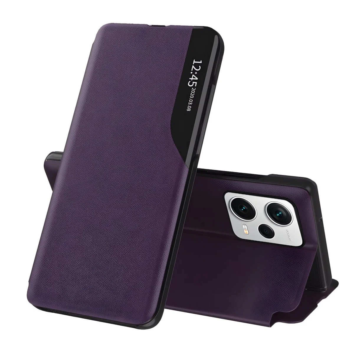 Elegantné knižkové puzdro View Case - Fialová 1 x 1 ks, stojan