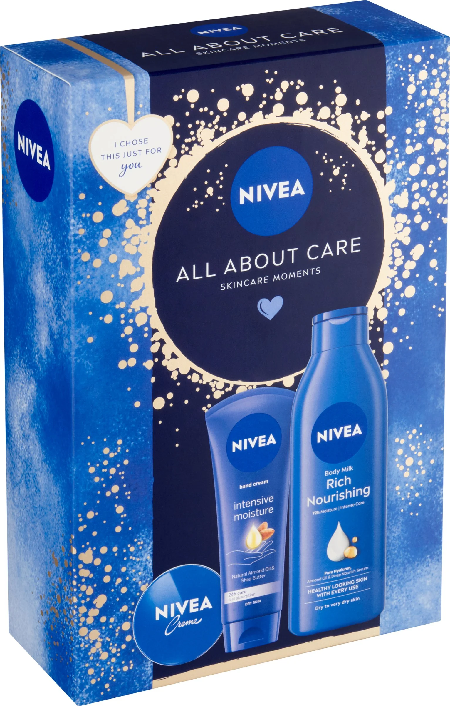 NIVEA BOX BODY MILK 1×1 ks, darčekové balenie