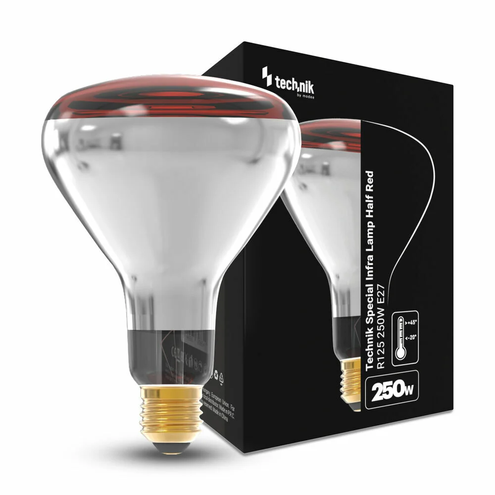 Žiarovka výhrevná E27 250W červená