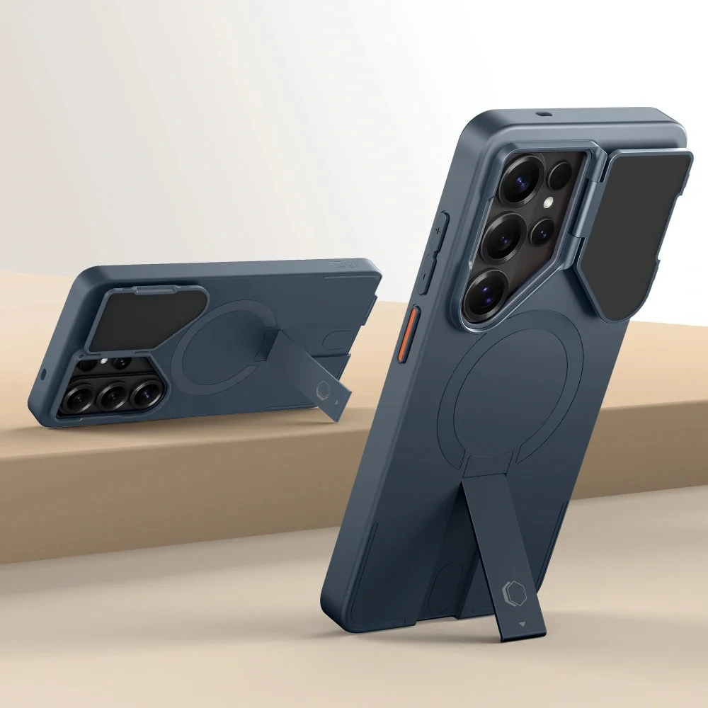 Tech-Protect Kevlar Aura MagSafe kryt na Samsung Galaxy S26 Ultra, tmavomodrý vomodrý