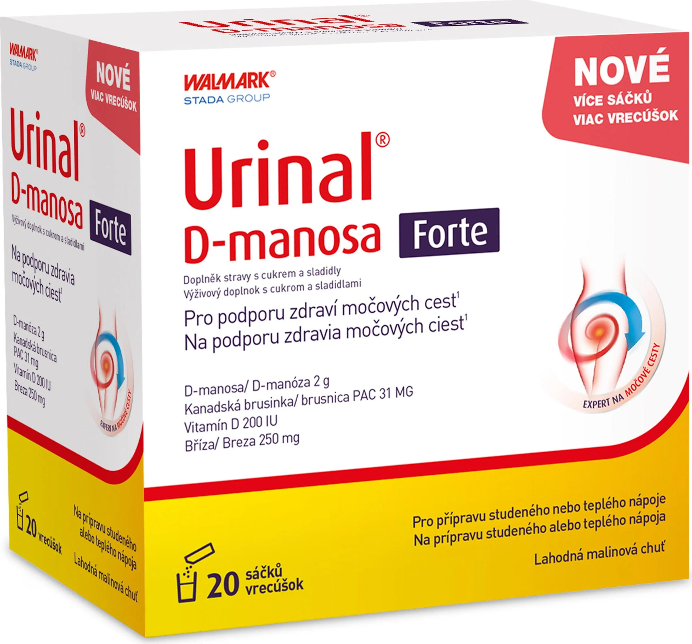 Urinal D-manosa Forte 1×20 ks, výživový doplnok