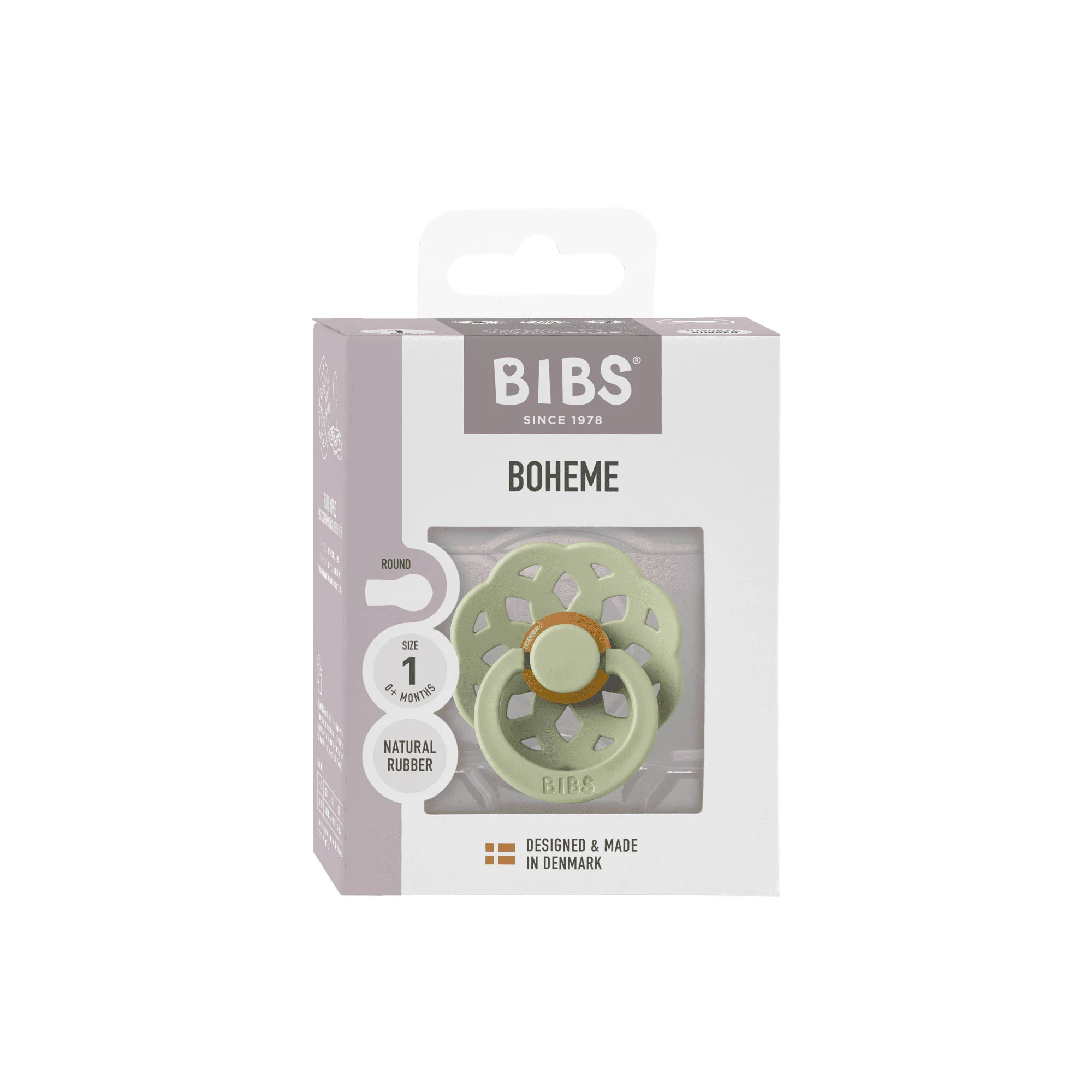 BIBS Boheme cumlík z prírodného kaučuku 1ks veľkosť 2 - Ivory