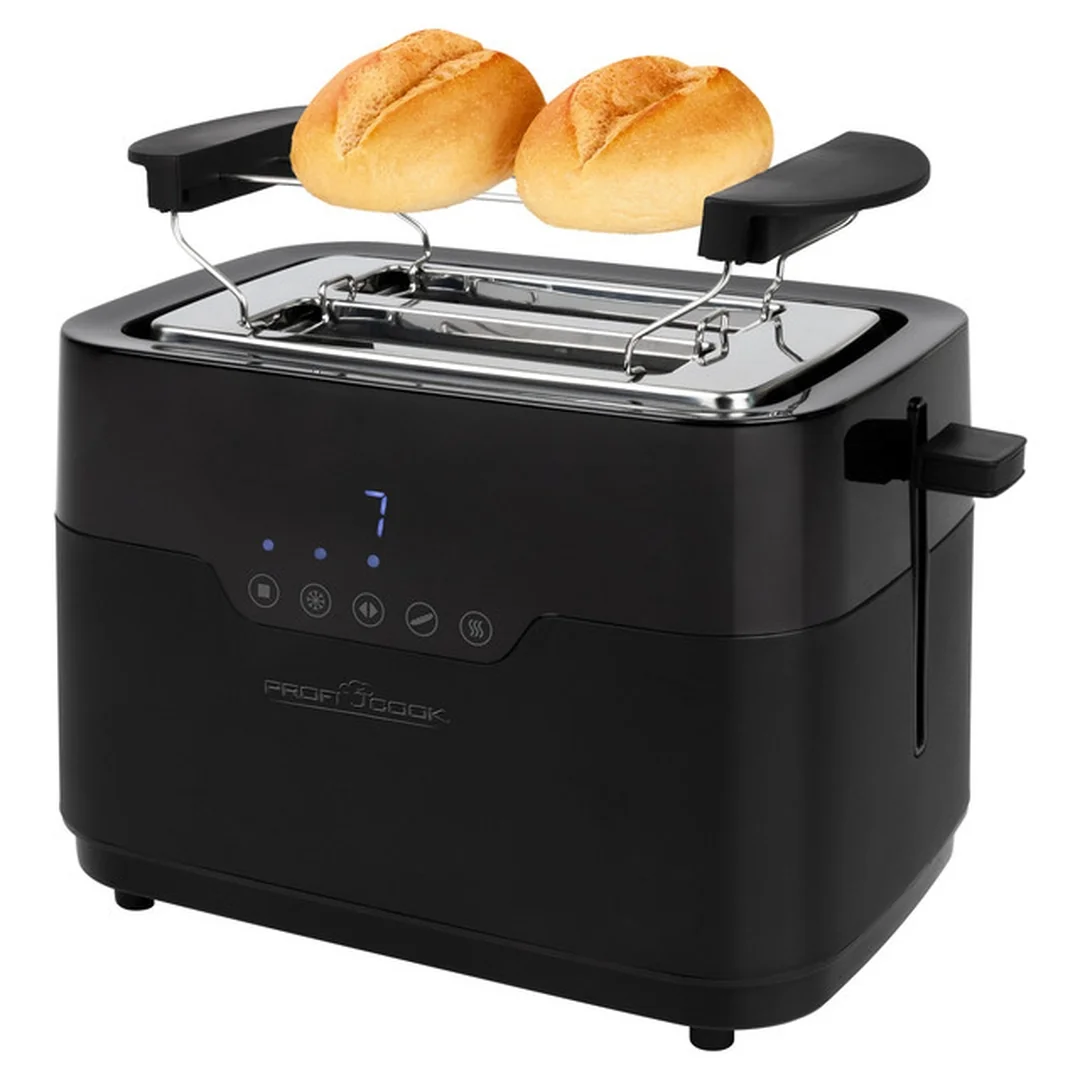 ProfiCook TA 1244 digitálny hriankovač, 2 plátky, nerez, široké štrbiny