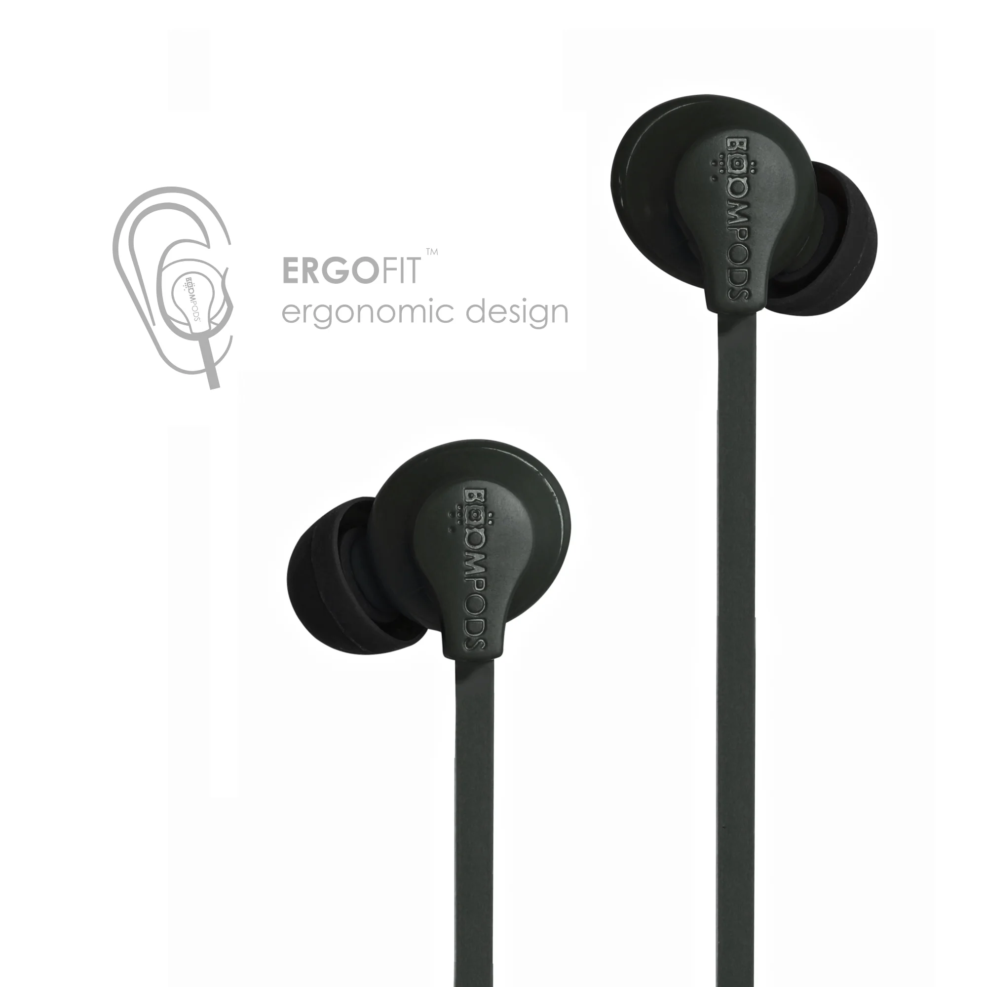 BOOMPODS sportline bezdrôtové slúchadlá čierne