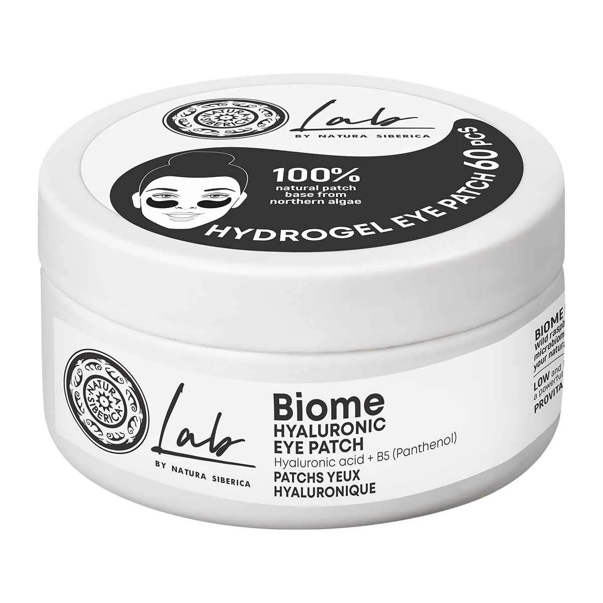 Lab by Natura Siberica Hydrogélové hyalurónové vankúšiky na oči 1×60 ks, hyalurónové vankúšiky na oči