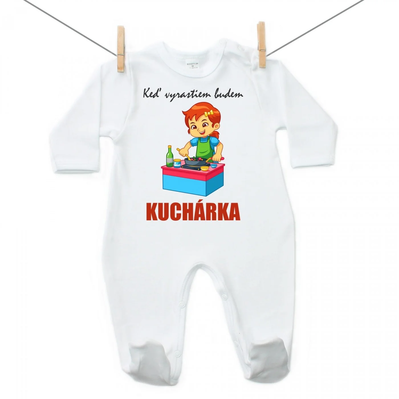 Boodyy Overal Keď vyrastiem budem kuchárka Veľkosť: 62