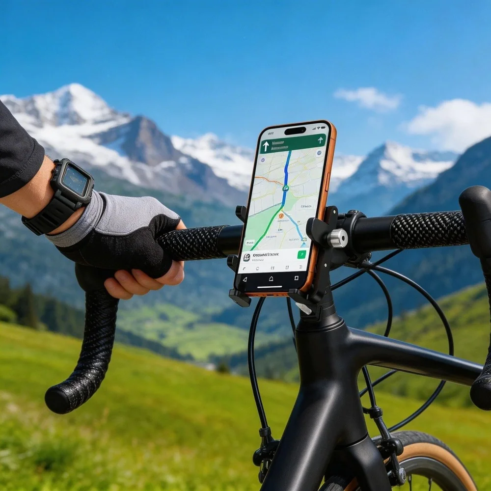 Tech-Protect V5 držiak na mobil na bicykel, čierny