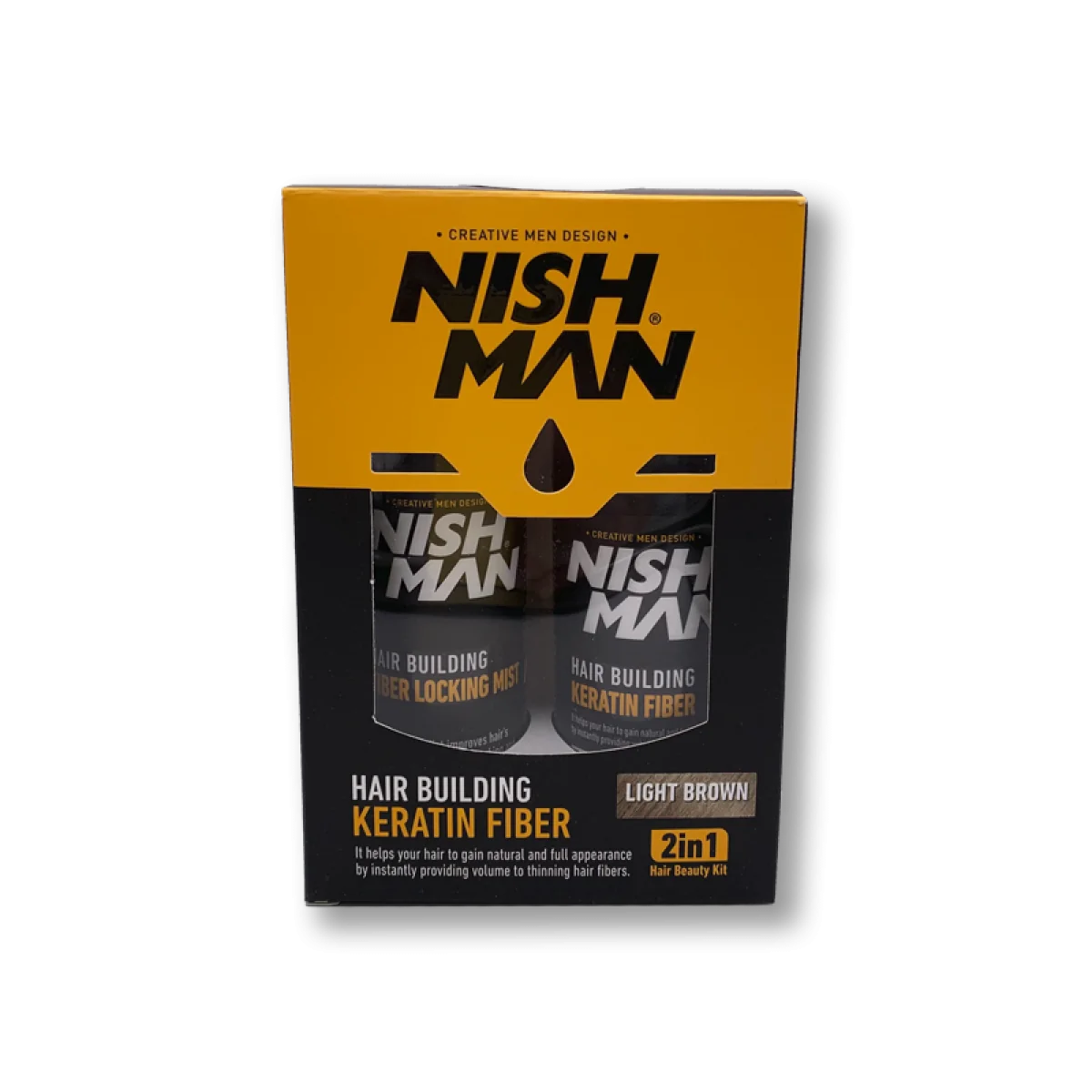Sada na farbenie vlasov Nishman Keratin Light Brown 100ml