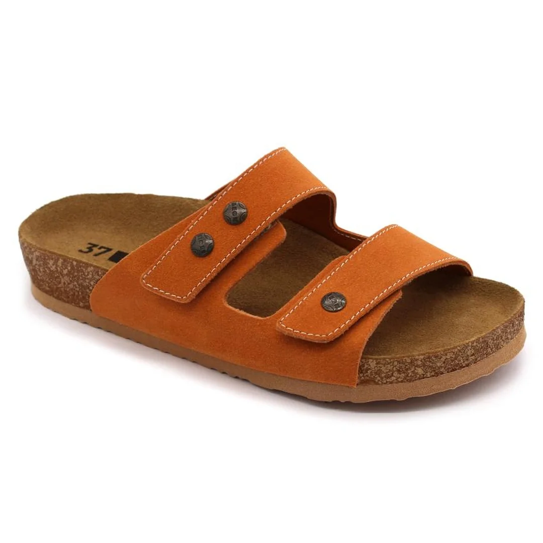 Leon 4050 Dámska zdravotná korková obuv s prackou 37 - 24cm, béžová, 2,0 cm