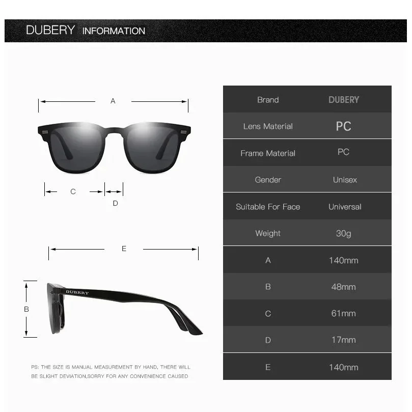 DUBERY Mateo 3 slnečné okuliare, Black / Grey