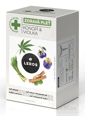 LEROS ZDRAVÁ PLEŤ Konope & Fialka 20×1,5 g, bylinný čaj