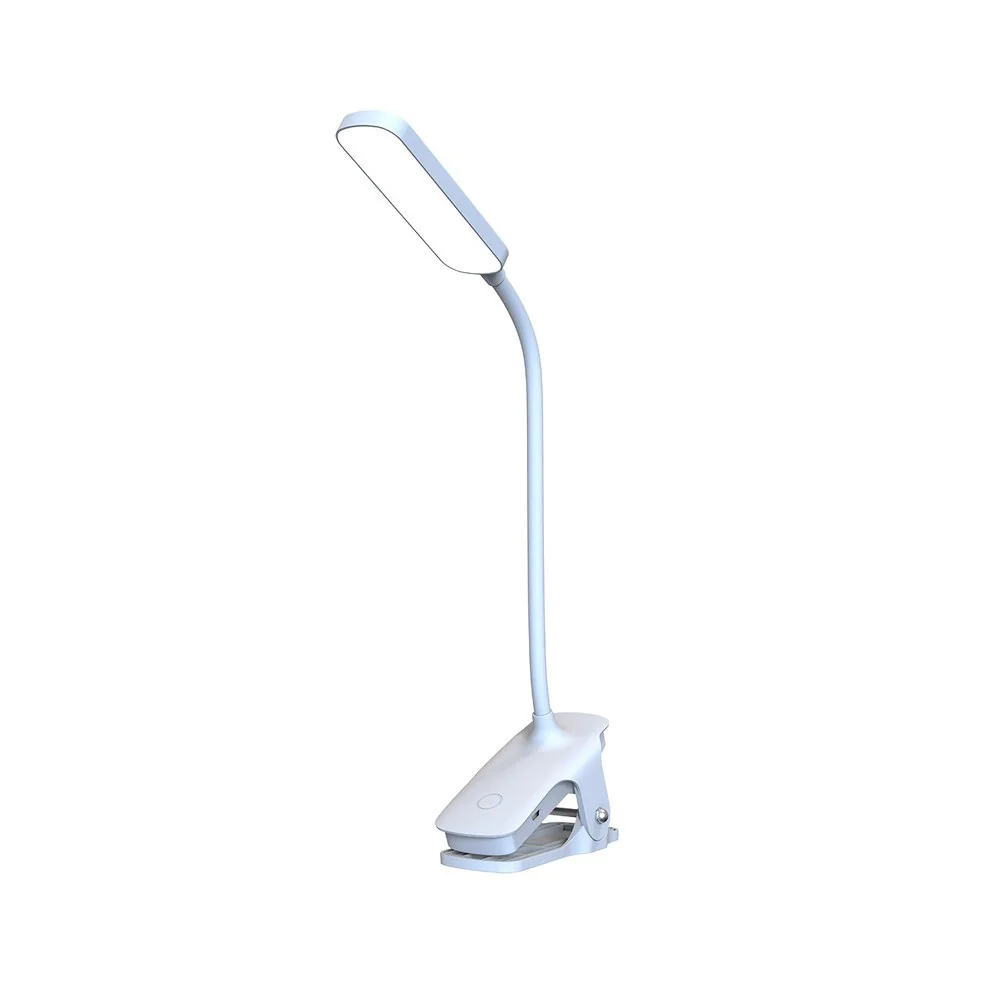 MG Reading mini LED lampa s klipom, biela