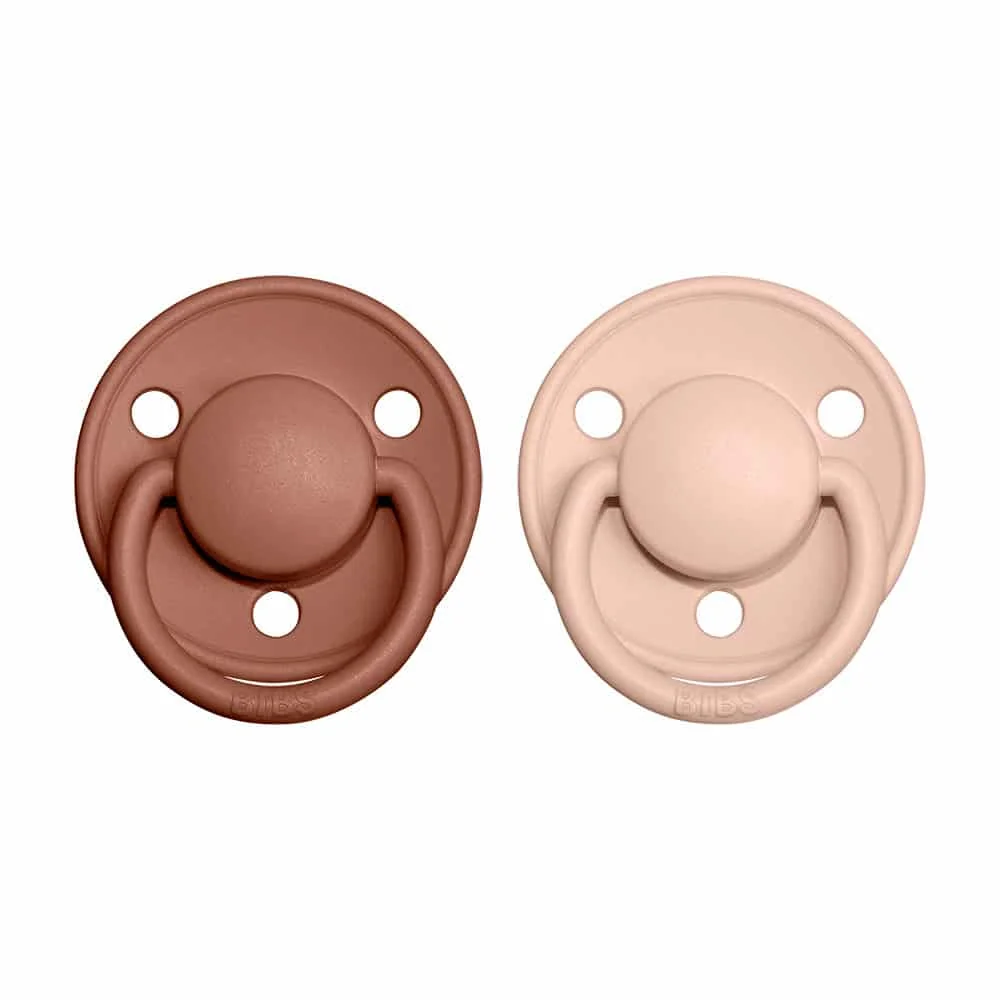 BIBS De Lux cumlíky z prírodného kaučuku 2ks veľkosť 2 - Woodchuck / Blush