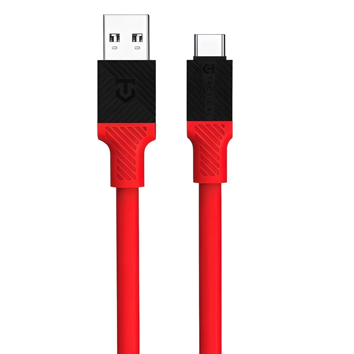 Kábel USB-A/USB-C - Červená 1m Silikónový zamatový povrch