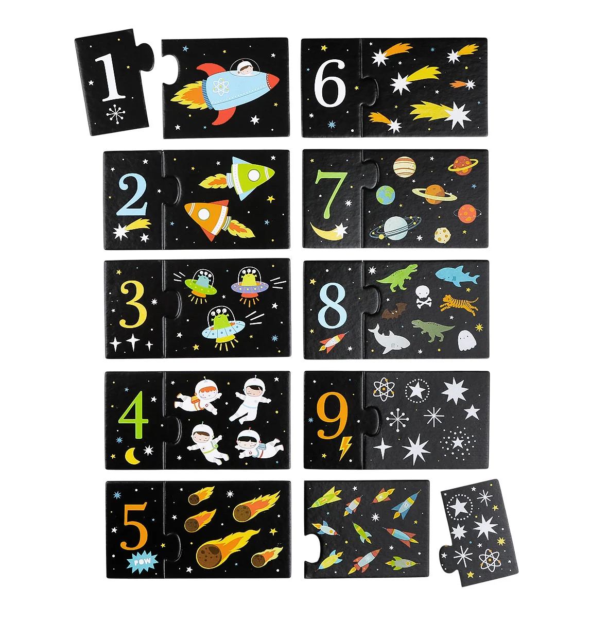 A Little Lovely Company - priradzovacie puzzle – vesmír