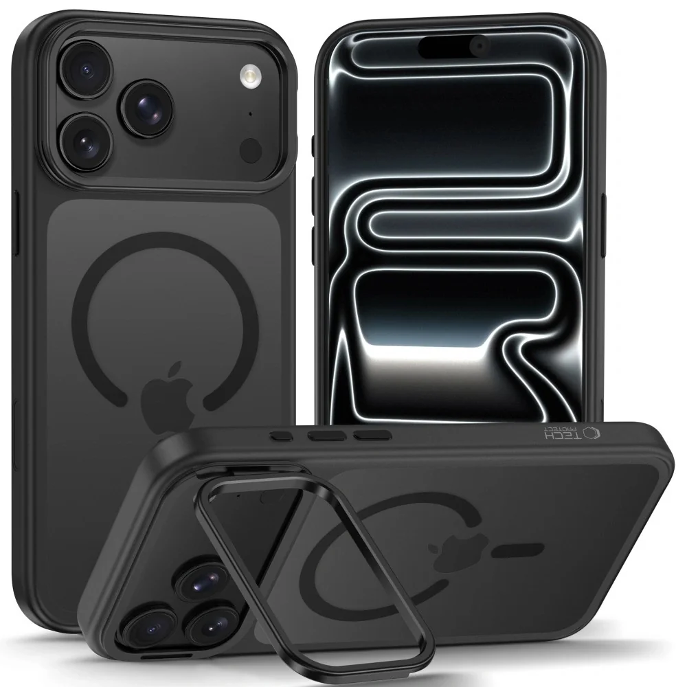 Tech-Protect MagStand MagSafe CC kryt na iPhone 17 Pro / 18 Pro, čierny