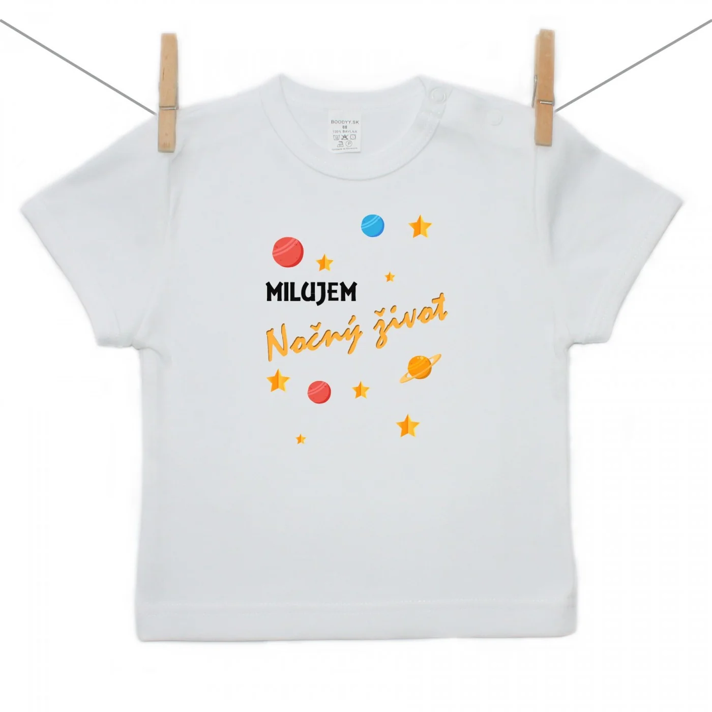 Boodyy Tričko s krátkym rukávom Milujem nočný život Veľkosť: 128