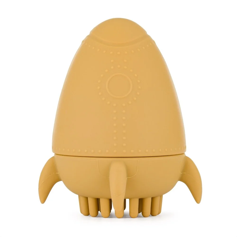 Hračka silikónová do vody s kefkou Splashy Rocket Intense Ochre 6m+