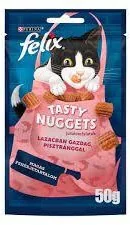 FELIX Tasty Nuggets 1x50g Bohaté na lososa a pstruha 1×50 g, doplnkové krmivo pre dospelé mačky
