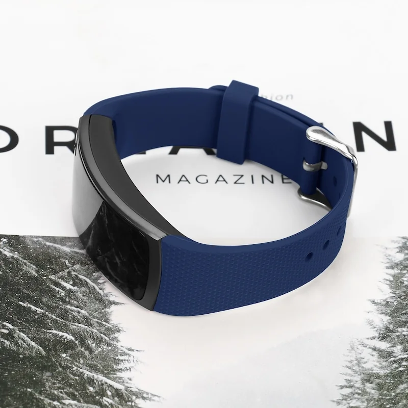 BStrap Silicone Land remienok na Samsung Gear Fit 2 dark blue