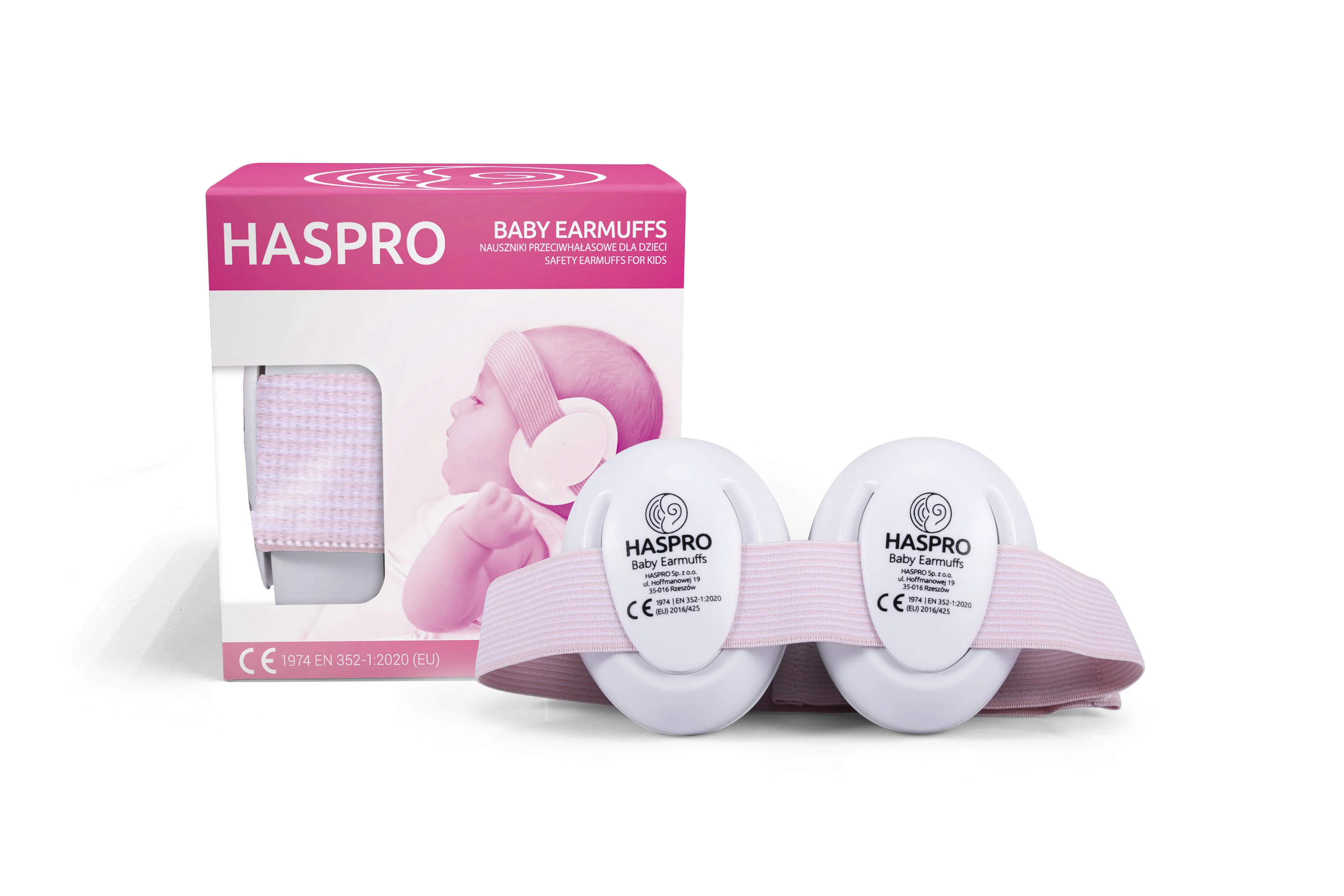 HASPRO Baby slúchadlá na uši BM-1, 0m+, ružové