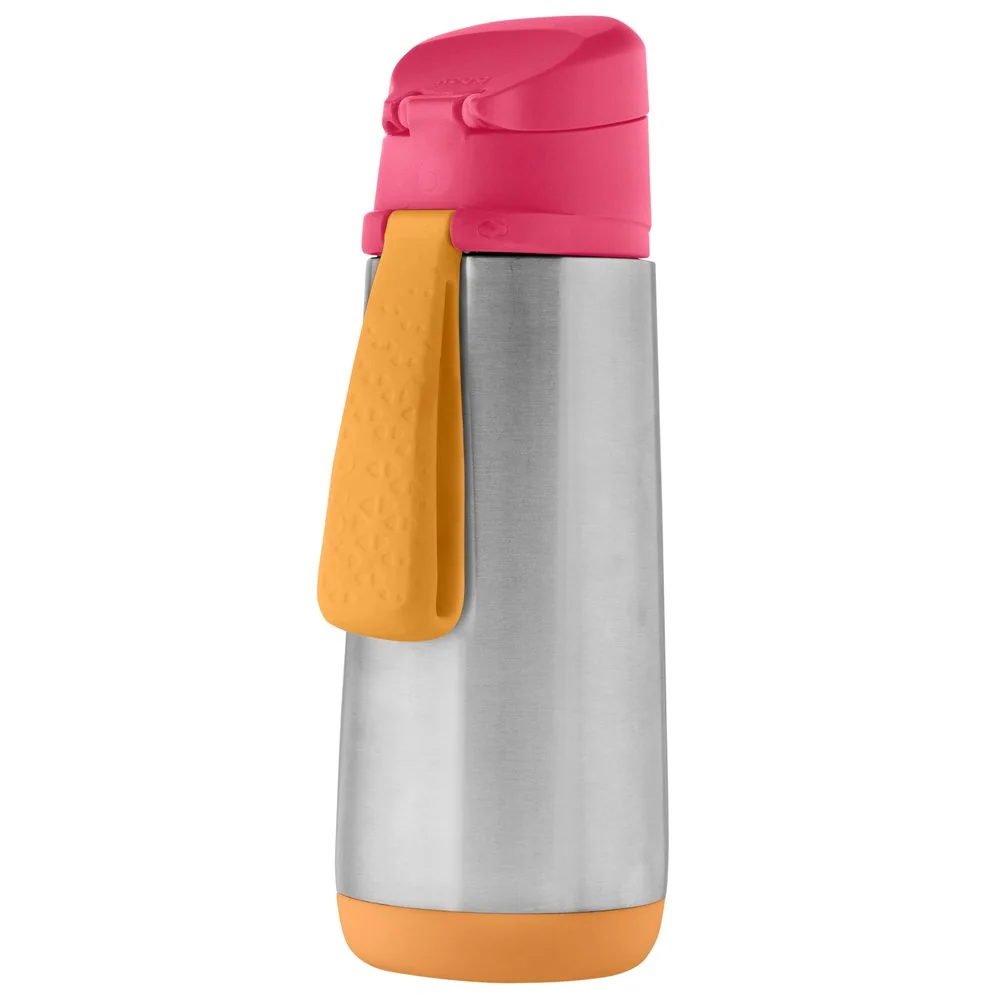 Športová termoska na pitie 500 ml ružová/oranžová