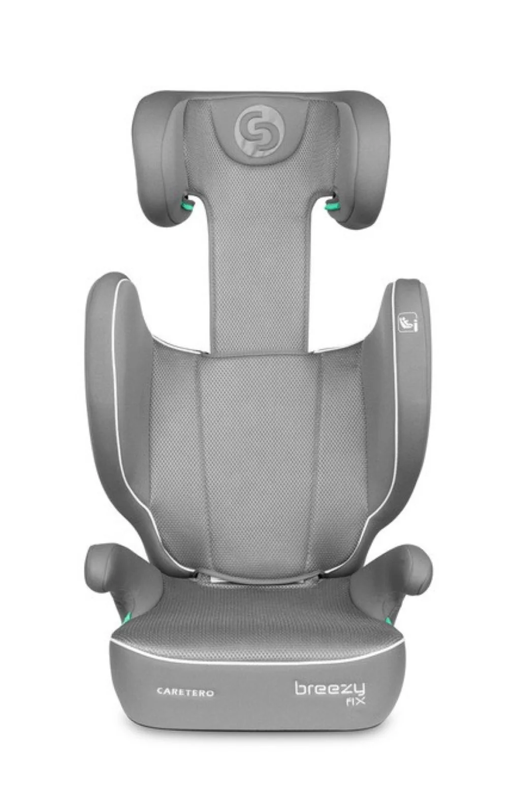 Detská autosedačka Breezy 2v1 s isofixom, 100-150 cm, sivá