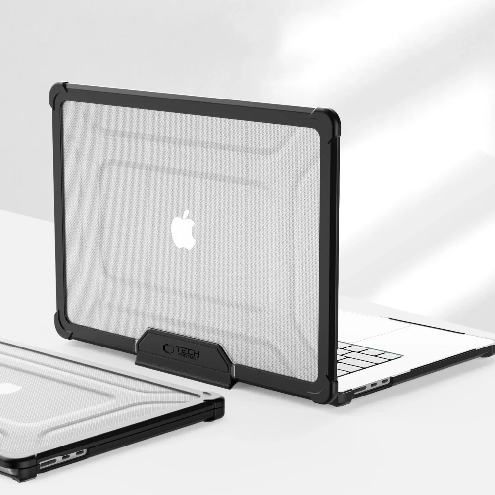 Tech-Protect Smartshell Pro kryt na MacBook Air 15 M2 / M3 / M4 / 2023 -2025, čierny/priesvitný