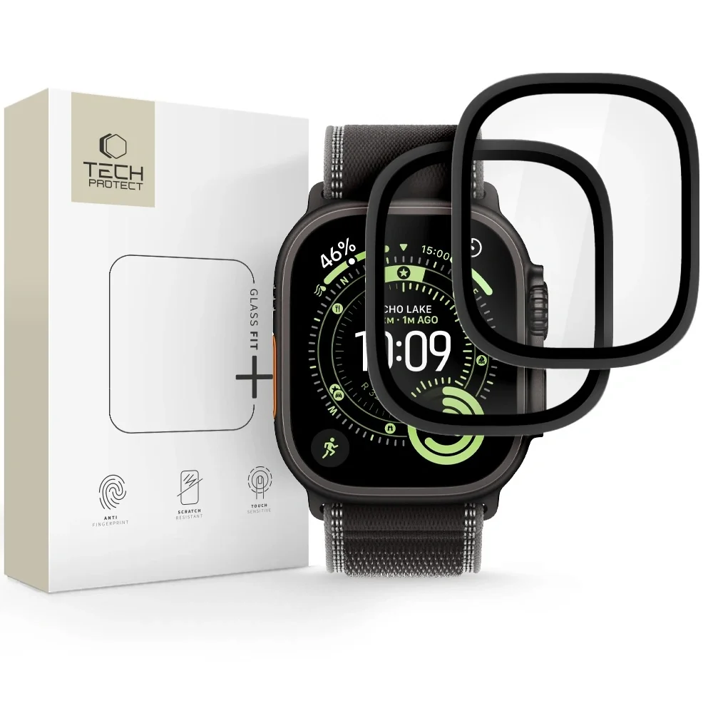 Tech-Protect Glass Ring 2x ochranné sklo na Apple Watch Ultra 1 / 2 / 3 (49mm), čierne 3 (49mm), čierne