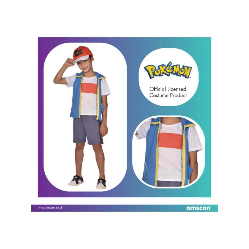 Amscan Kostým Pokémon Ash 3-4 rokov