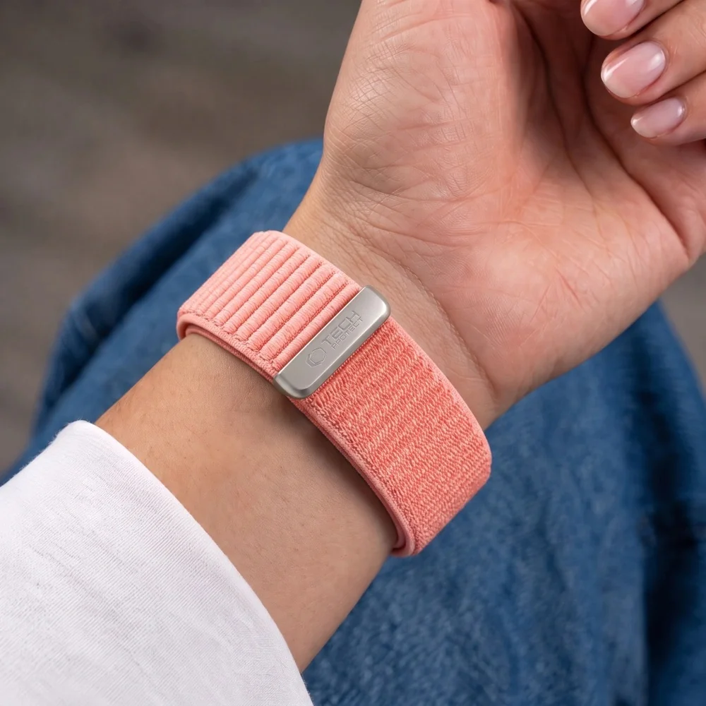 Tech-Protect Nylon Loop remienok na Apple Watch 40/41/42mm, blush pink