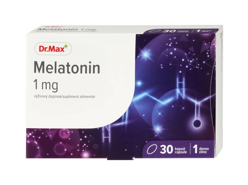 Dr. Max Melatonín 1 mg 1×30 cps, výživový doplnok