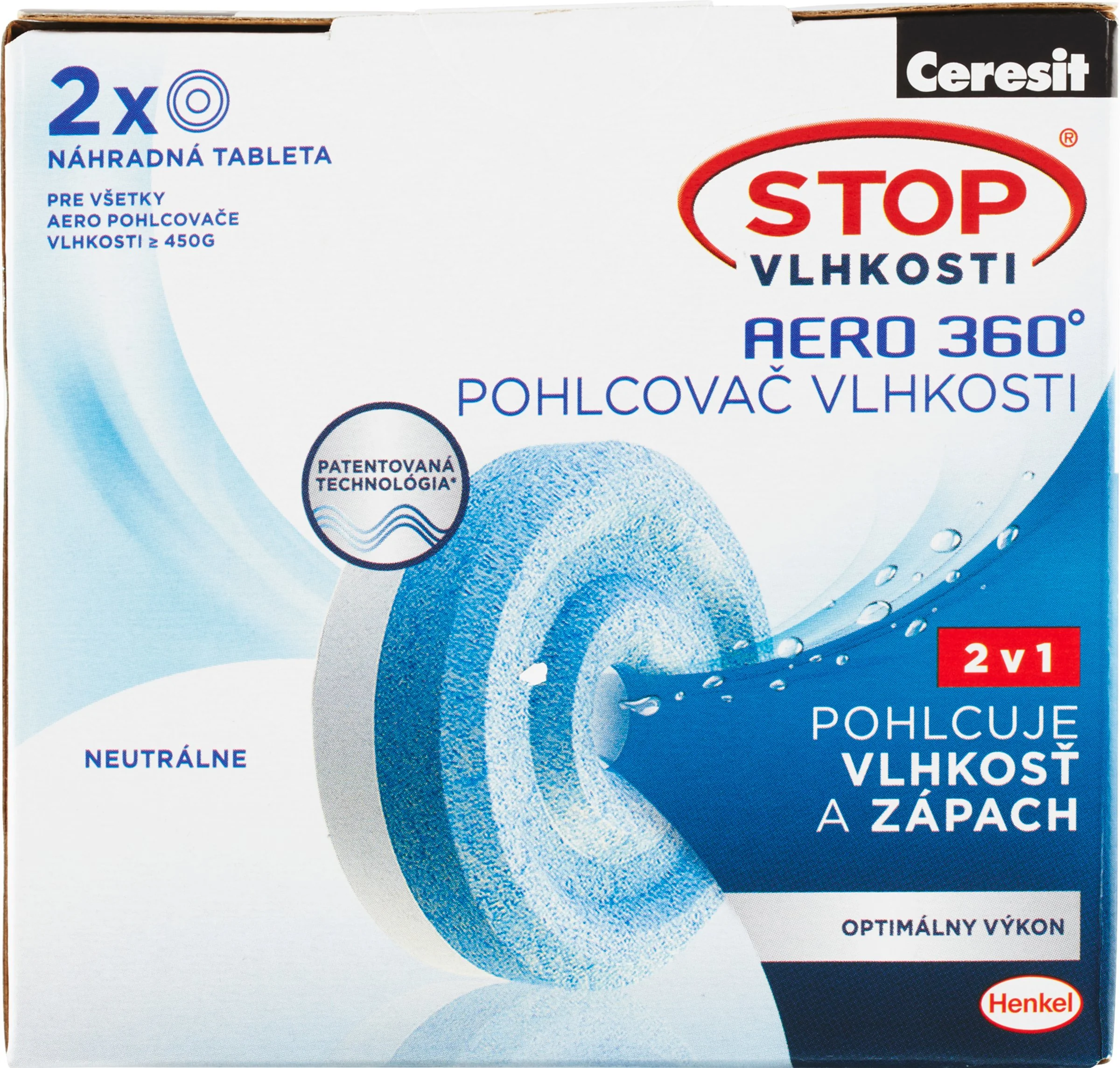 Ceresit Stop Vlhkosti AERO 360 2×450 g, pohlcovač vlhkosti