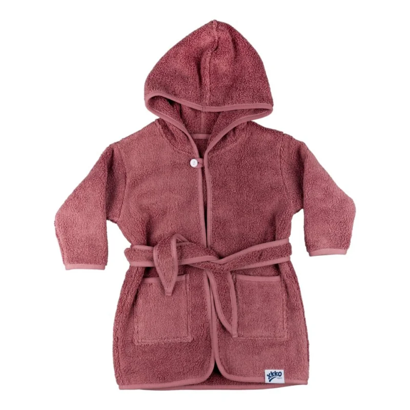 XKKO Organic BIO Bavlnený župan - Mesa Rose 6-12m