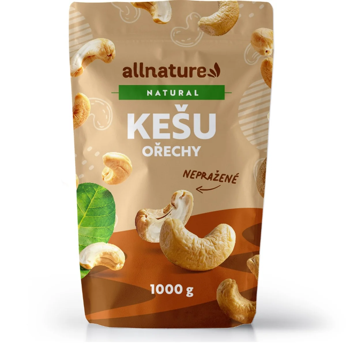 Allnature KEŠU orechy NATURAL 1×1000g, kešu orechy