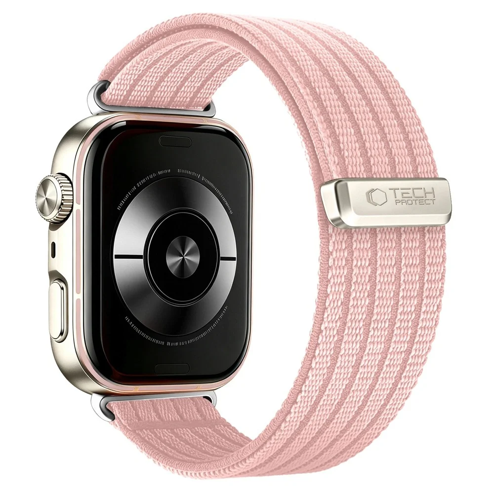Tech-Protect Nylon remienok na Huawei Watch Fit 3 / 4 / 4 Pro / 5 / 5 Pro, light pink