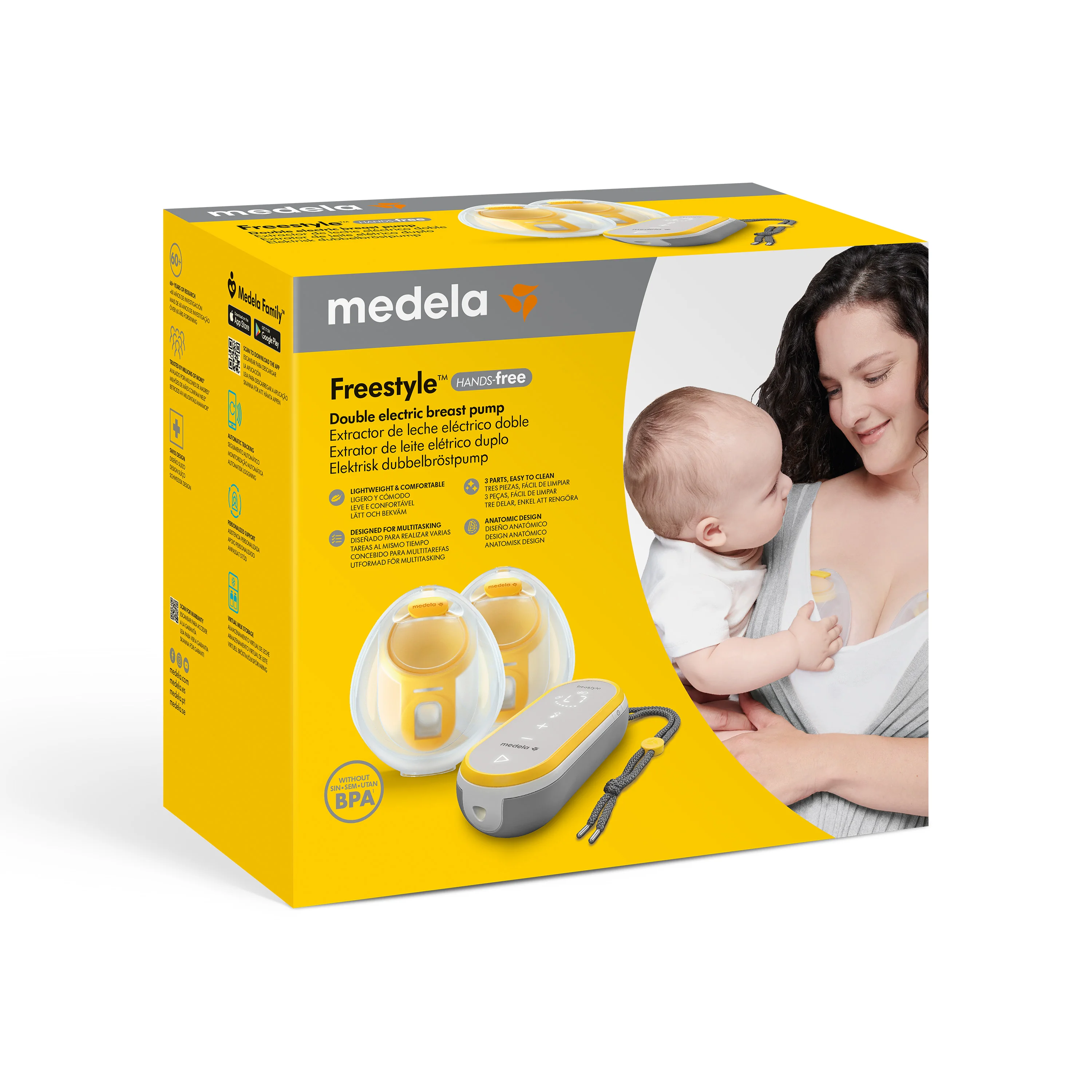 Medela Odsávačka mlieka elektrická double Freestyle™ Hands-free 1×1 ks, elektrická odsávačka mlieka