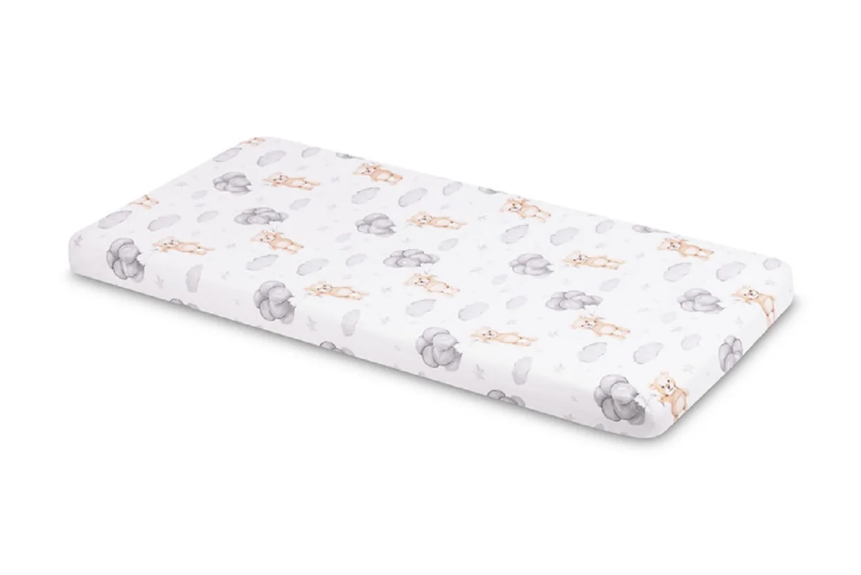 Prestieradlo do postieľky 60x120, bavlna, Medvedík sivý