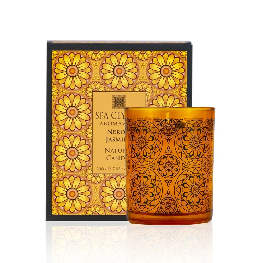Prírodná aromatická sviečka Neroli Jasmine 200 g, pomarančový kvet